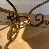 Gilded Coffee table with antique glass mirror top