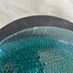 Vintage plate shaped of Arcoroc fish France turquoise