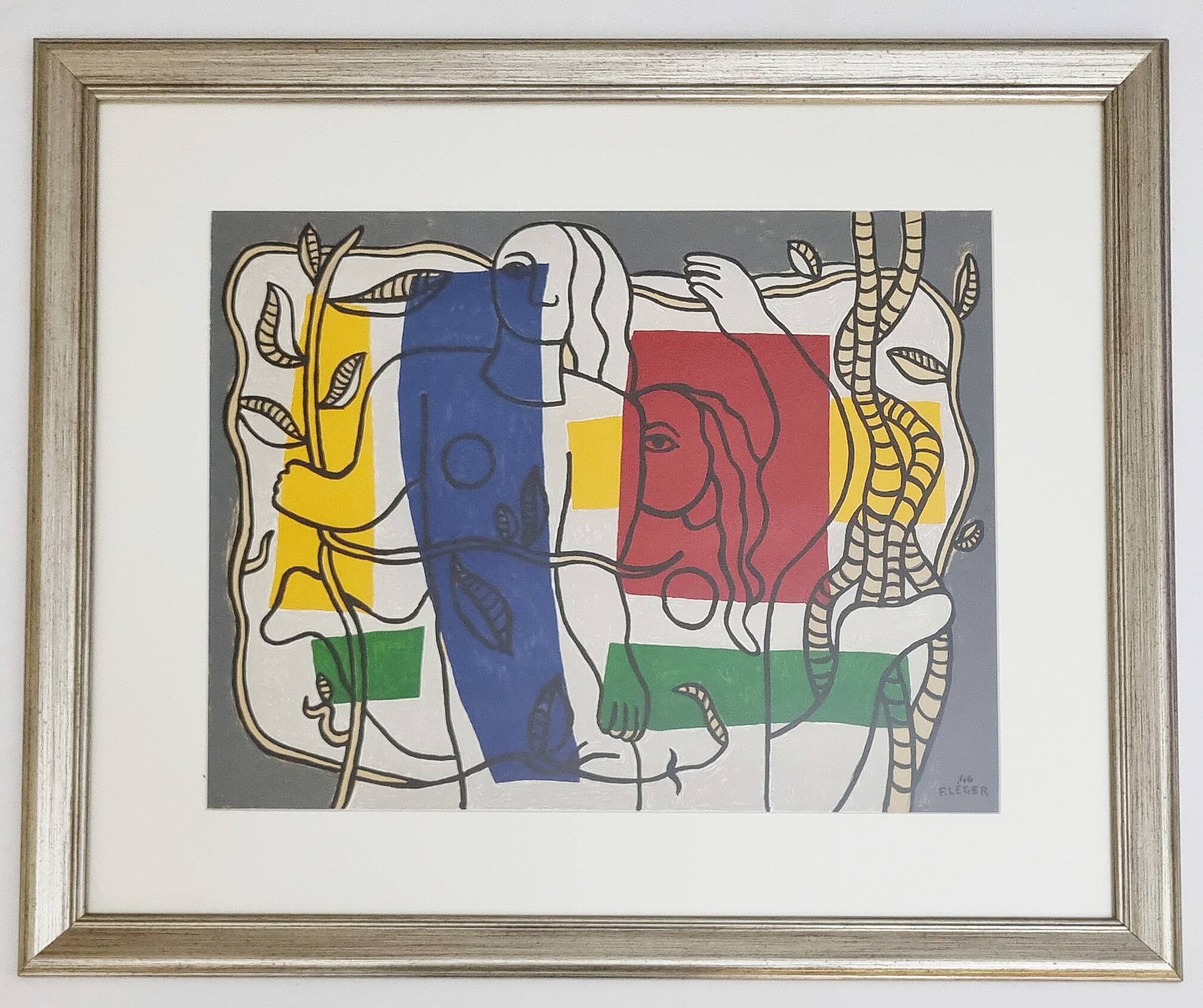 Original lithograph after Fernand Léger, 1946, 62 x 72 cm, framed