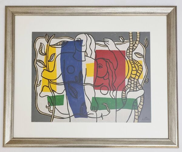 Lithographie originale d'après Fernand Léger, 1946, 62 x 72 cm, encadrée
