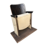 Ancienne banquette basculante fauteuil de théâtre cinéma des années 30