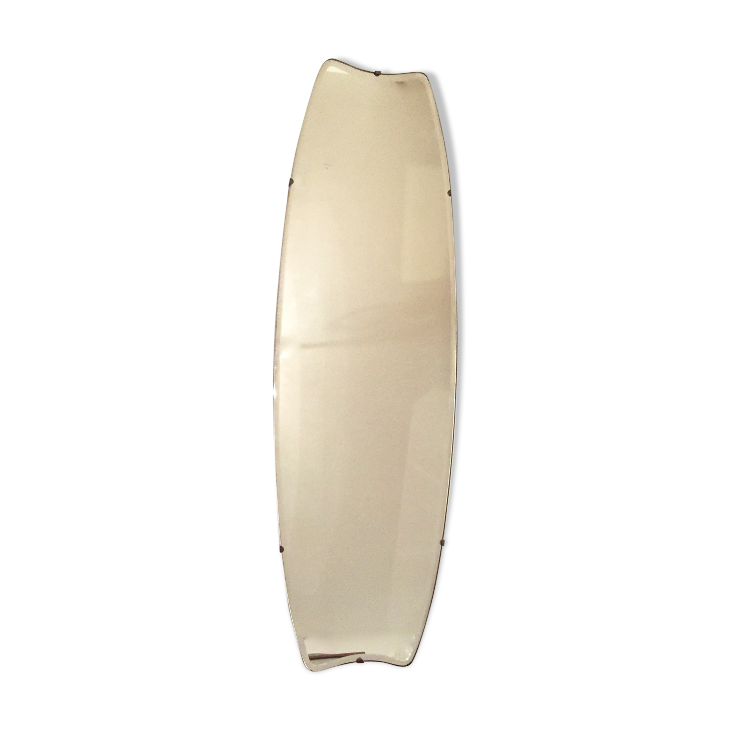 Large mirror beveled freeform, 99 x 28 cm