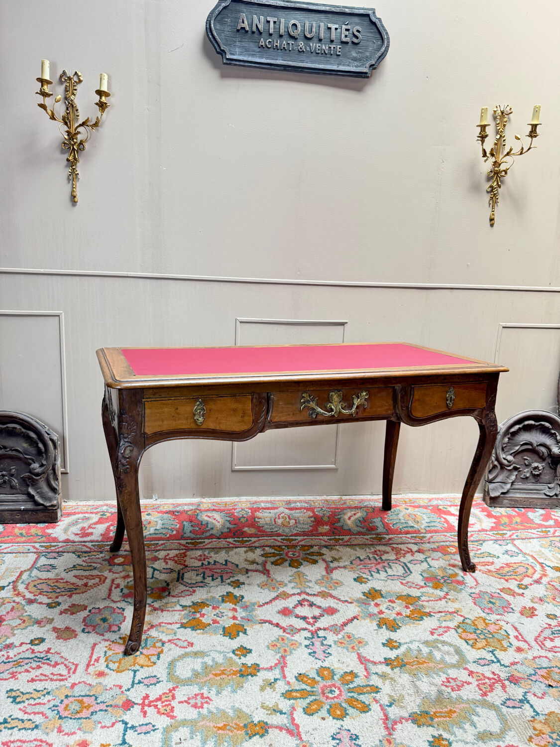 18th century Regency period natural wood desk