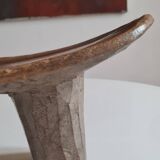 Tabouret Senoufo en bois vintage circa 1960