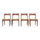 Set of four teak dining chairs by Henning Kjærnulf model 59 for Vejle Stolenfabrik