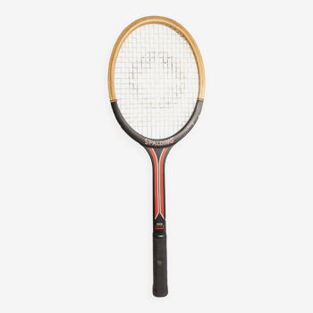 1970 Spalding black and red wooden tennis racket