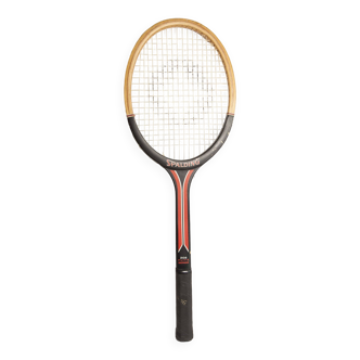 1970 Spalding black and red wooden tennis racket