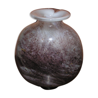 Flattened body vase and Old Moor inclusions