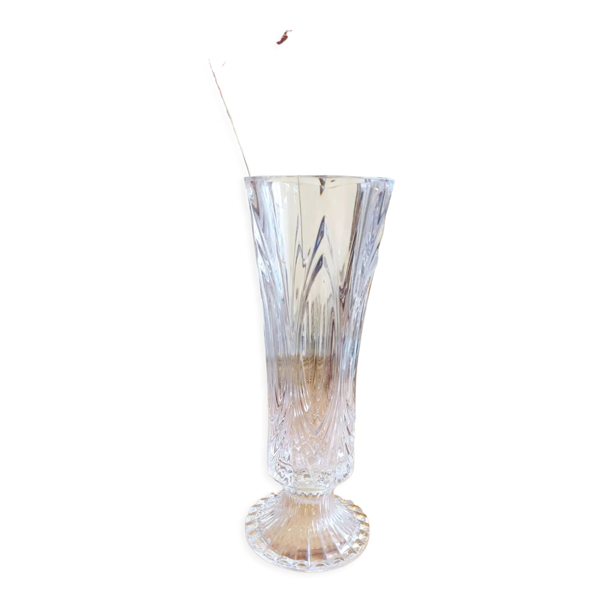 Free-standing glass vase