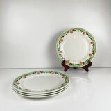 Set of 4 Sarreguemines "Maroussia" dinner plates, early 20th century