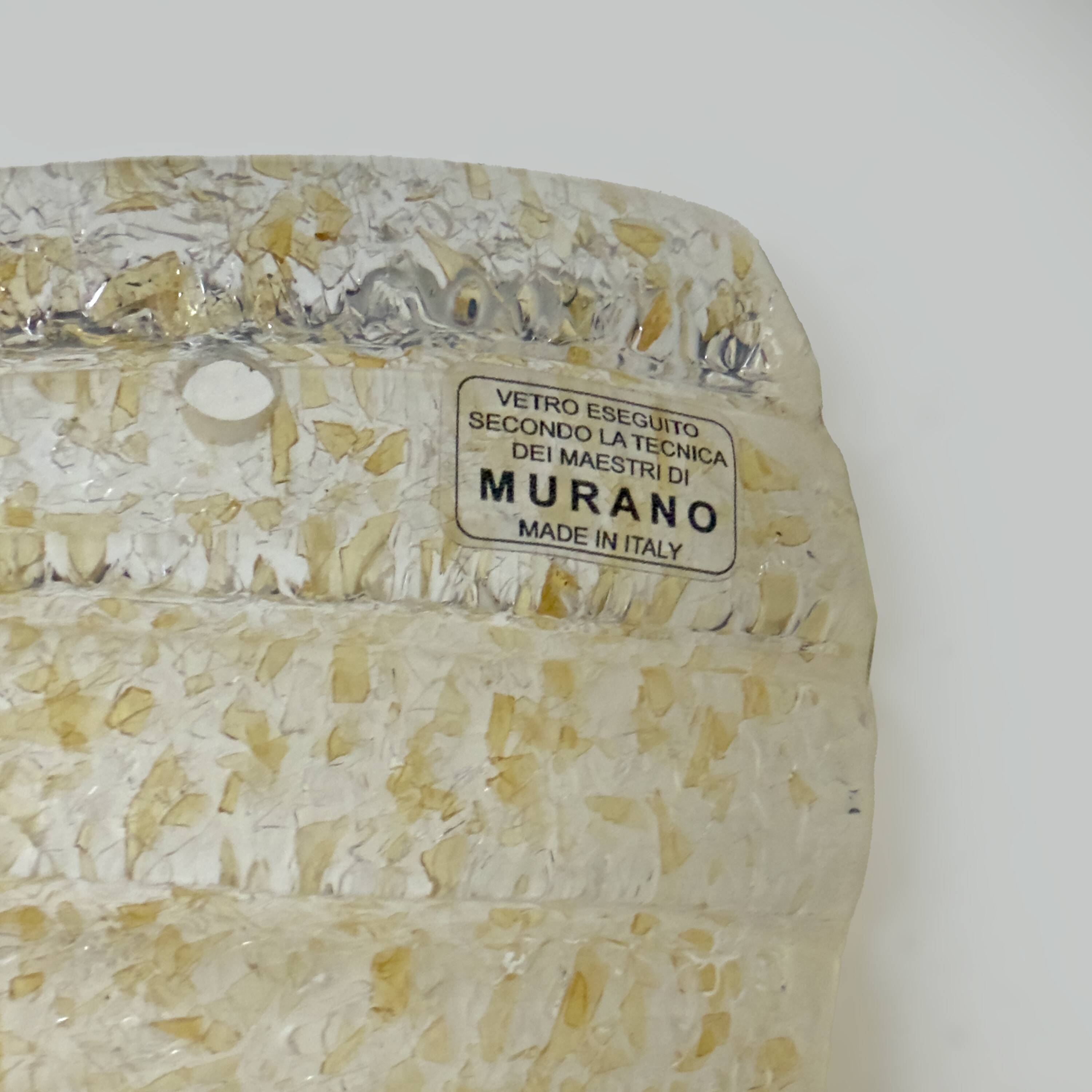 Pair of Mid Century Modern Murano Glass Shell Sconces