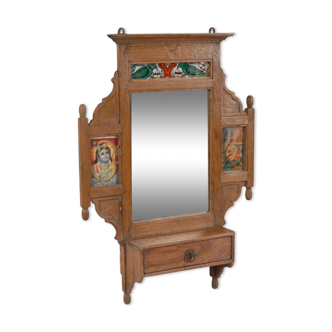 Ancien miroir de barbier 53x74cm