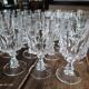 Set of 12 vintage wine glasses in chiseled crystal
