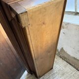 Old XL Napoleonic oak glass bookcase, 19th century
