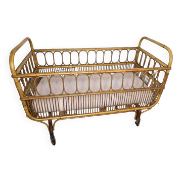 Vintage Rattan Children's Bed
