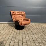 Joe Colombo Elda Longhi chair in cognac leather in new condition!