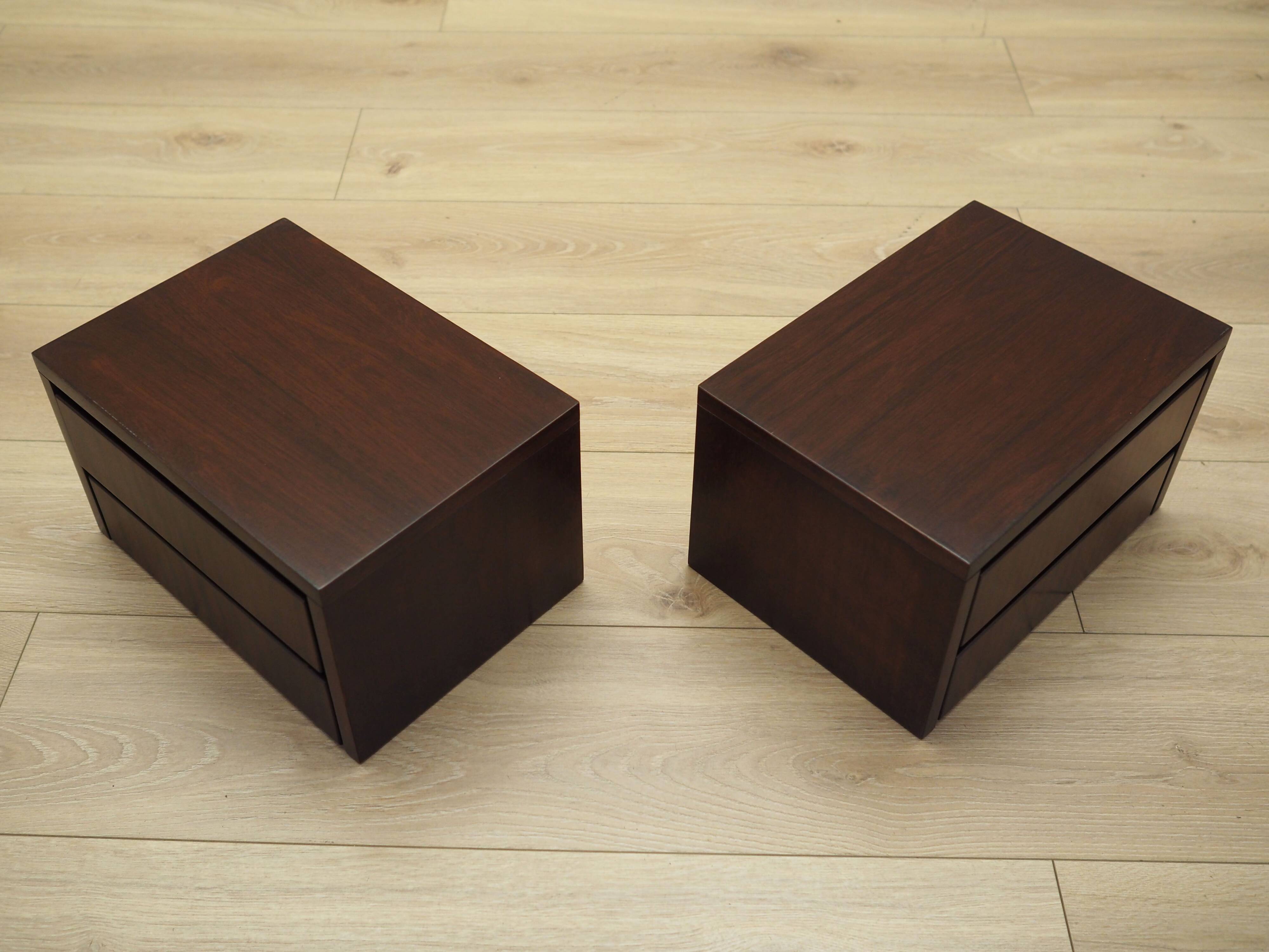 Set of hanging bedside cabinets, Danish design, 1970s, production: Denmark