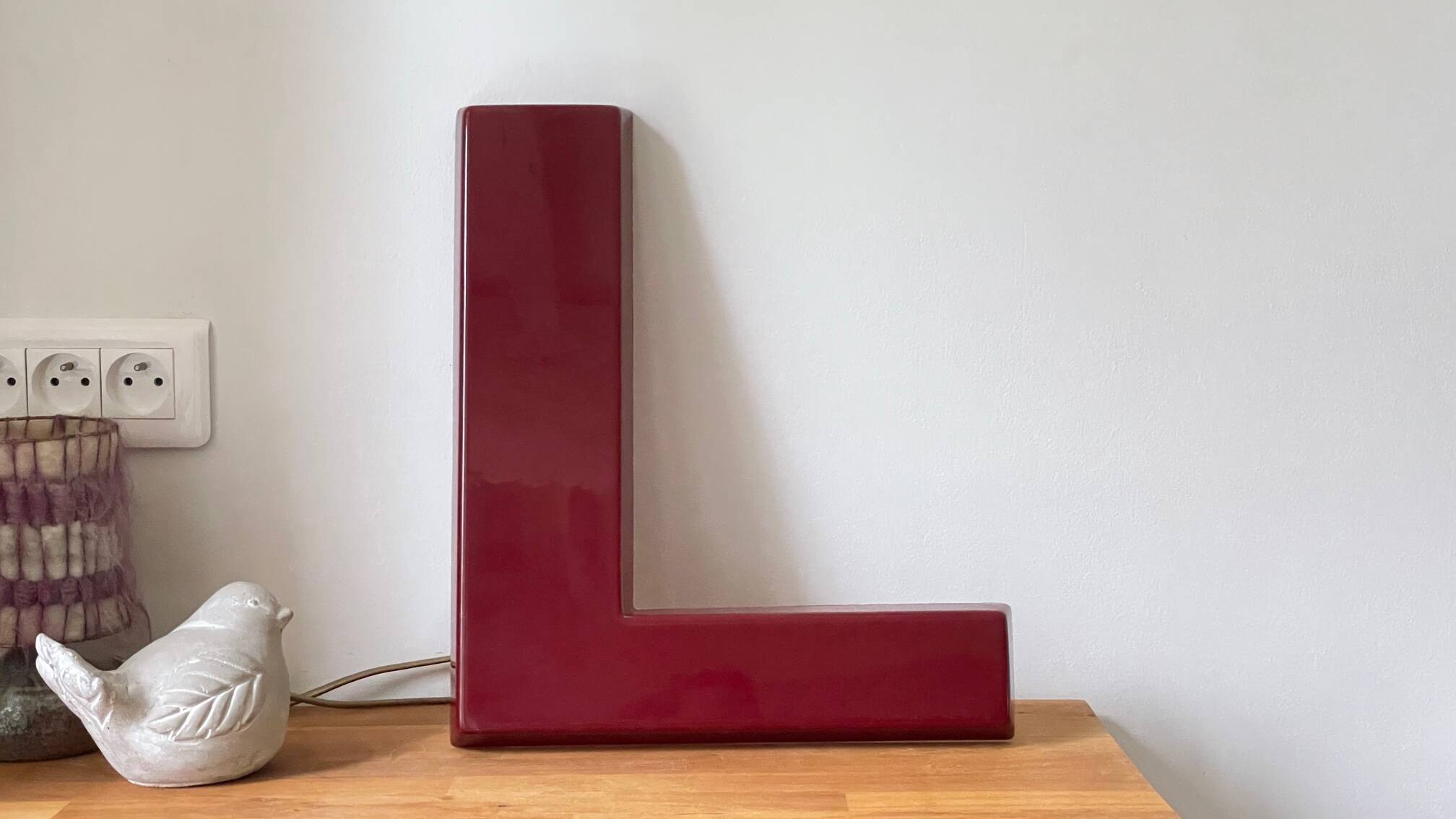 Sign Letter L in Vintage PLEXIGLAS