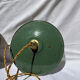 Old suspension pair in green and white enamelled sheet metal.