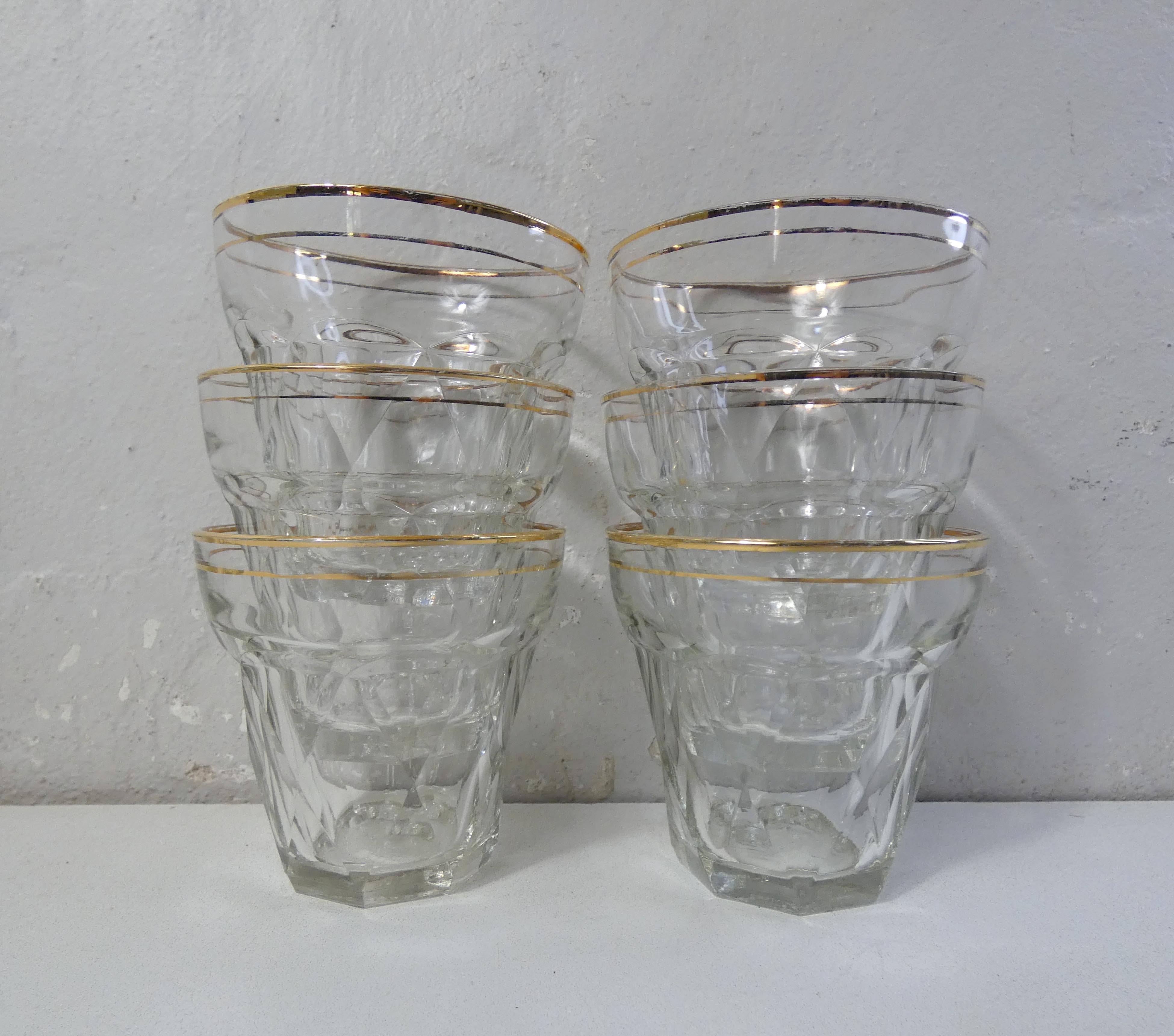 6 bistro glasses