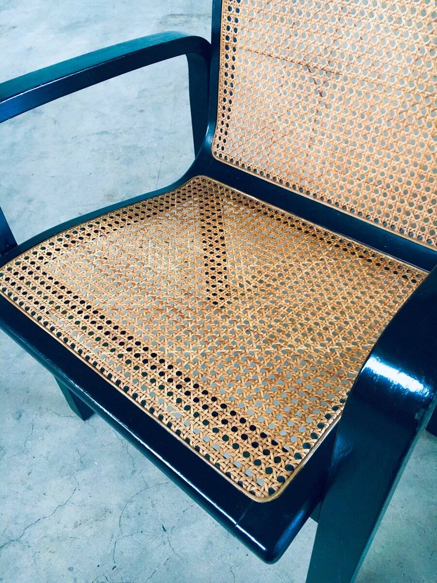 Italian Design Bentwood & Webbing Armchair, 1970s