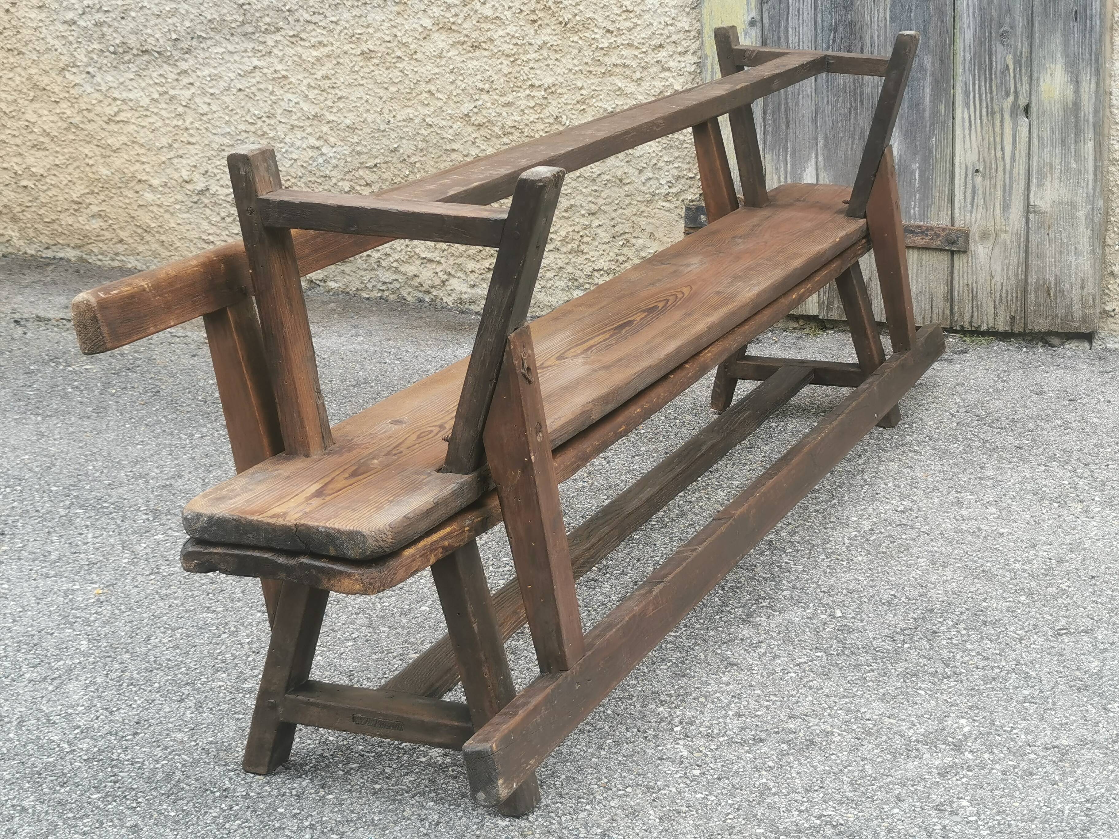 Pair of antique 19th century benches