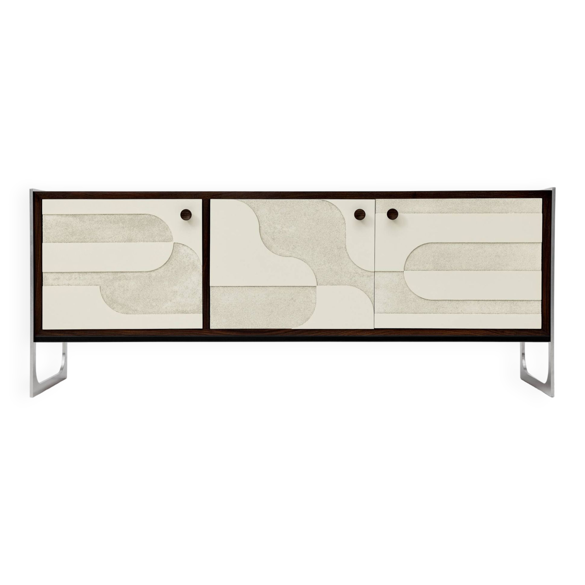 Sideboard with Hand-Made Relief, 1960s.