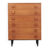Teak chest of drawers, Danish design, 1970s, made in Denmark