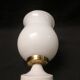 Vintage wall lamp - porcelain and tulip in white opaline - 40s