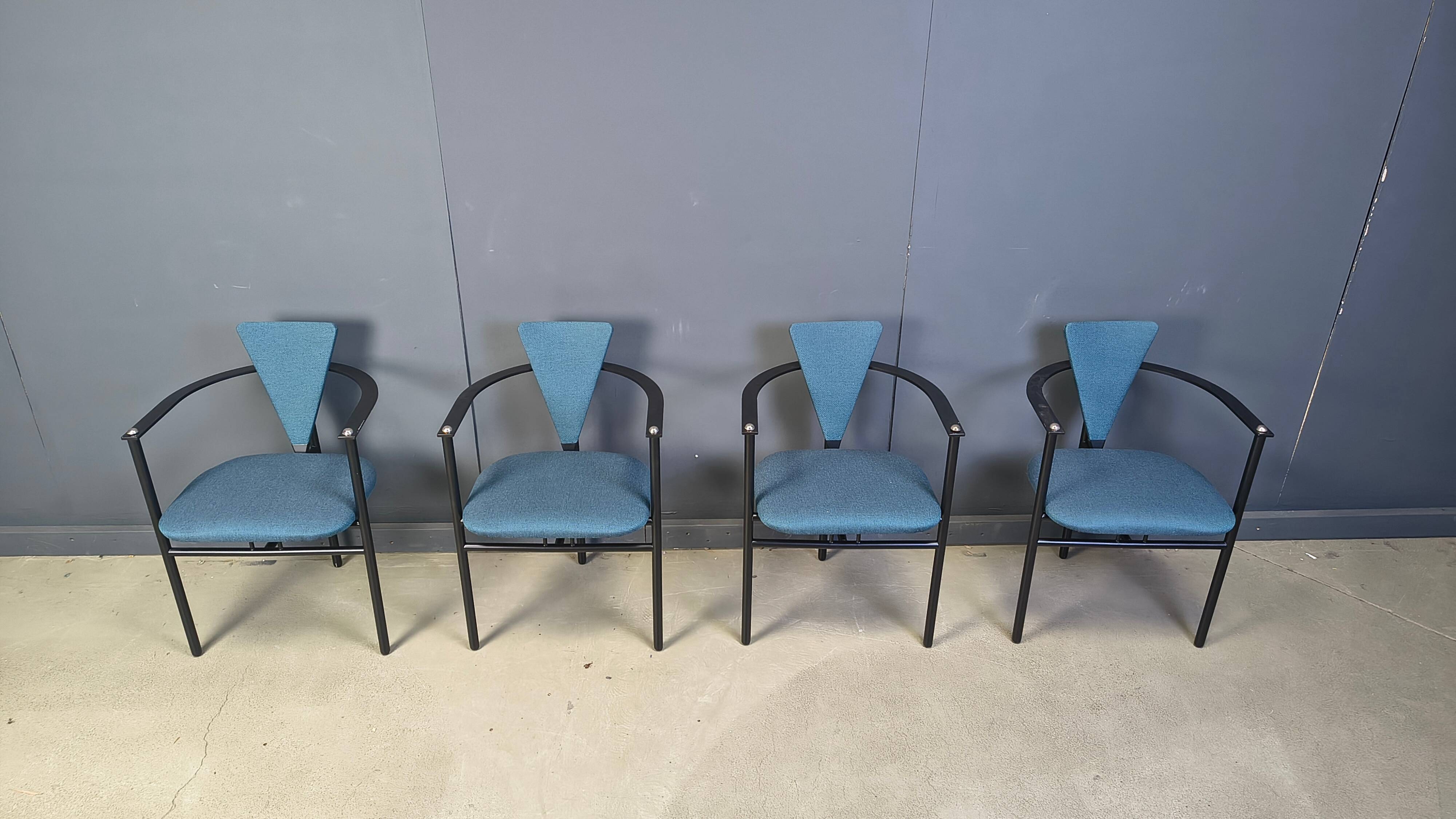 Vintage dining chairs by Belgochrom, set of 4 - 1980s