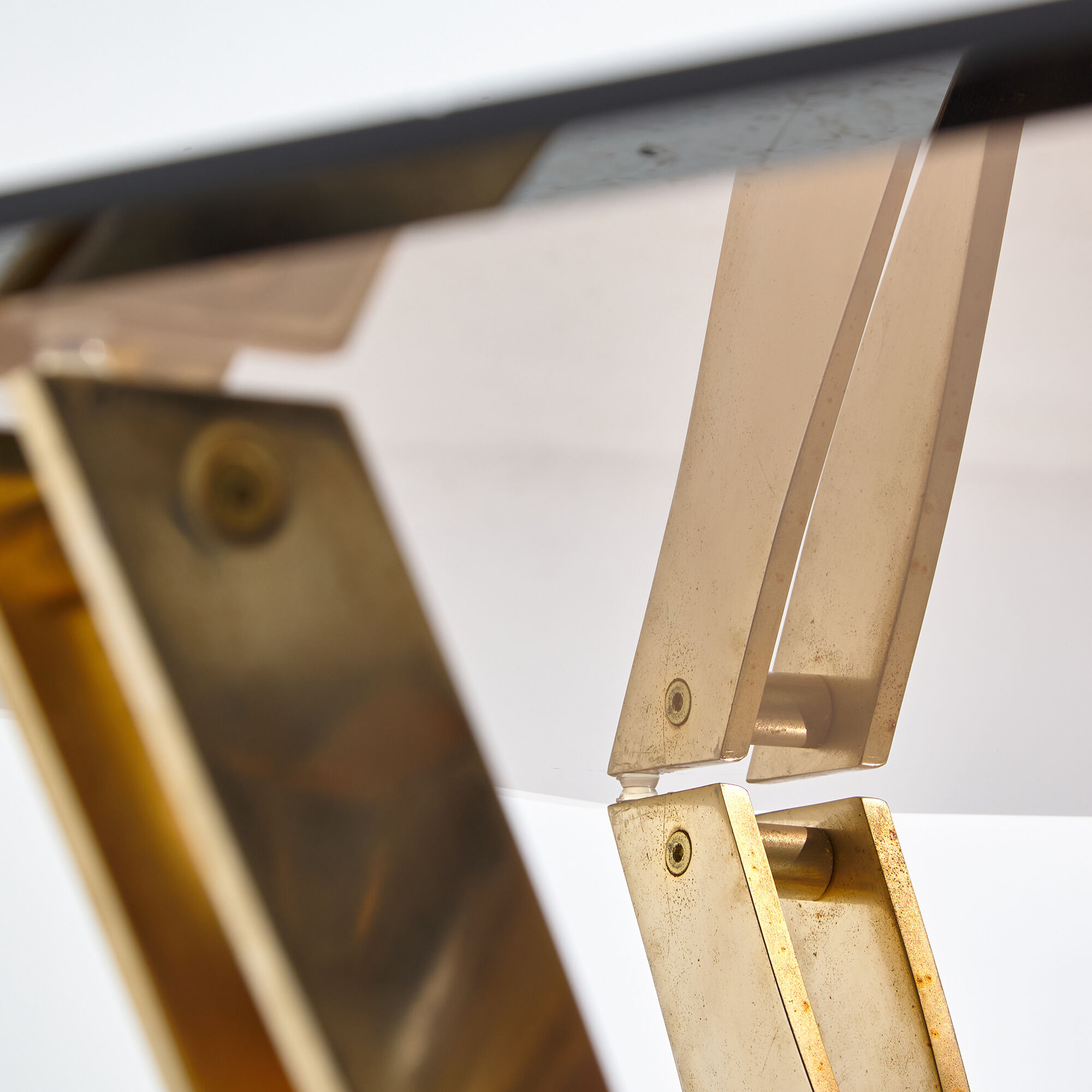 Brass coffee table by Roger Sprunger for Dunbar