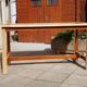 Rectangular dining table in exotic wood
