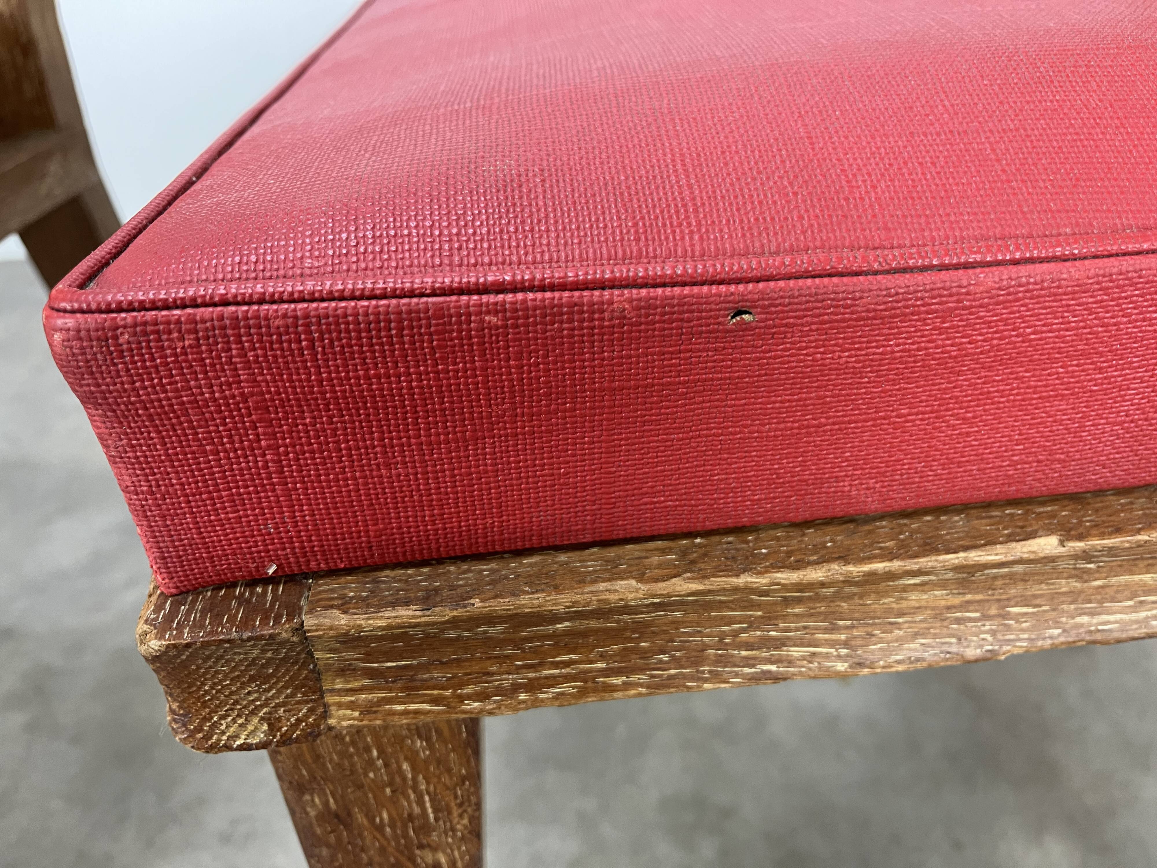 Pair of 1950s wooden cross-braced chairs