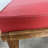 Pair of 1950s wooden cross-braced chairs