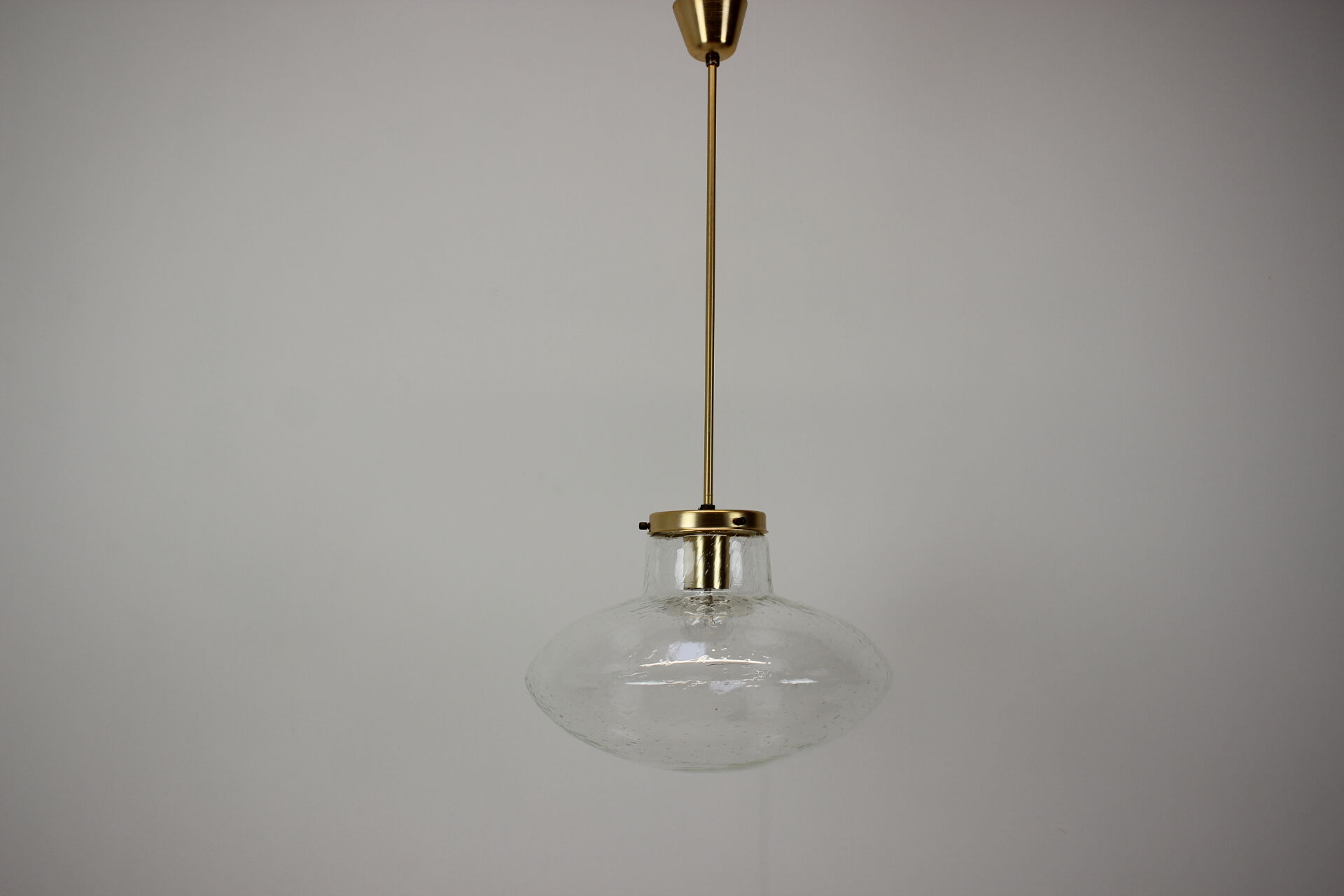 Midcentury glass pedant by kamenicky senov,1970s