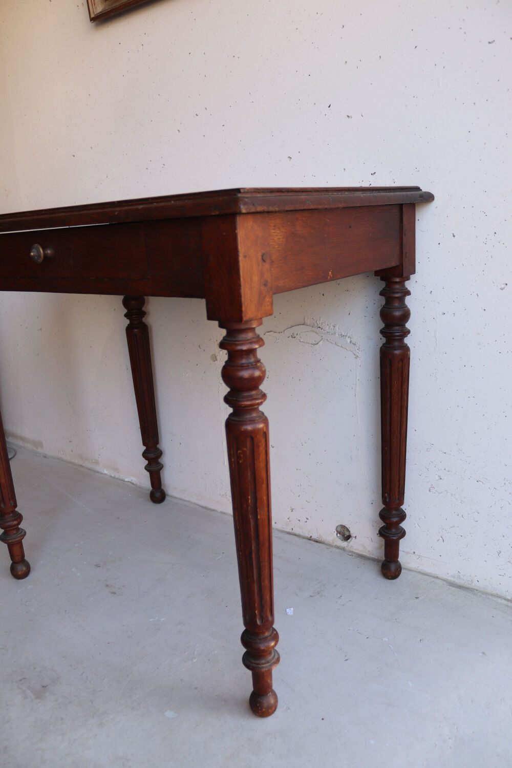 Small antique wooden desk – turned legs