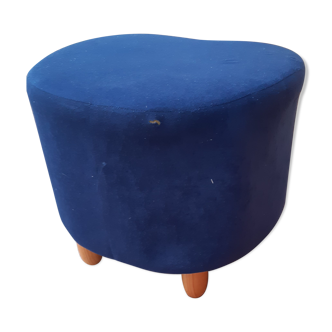 Pouf en tissu bleu