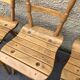 Set of 4 Vintage Beech Chairs Bistro Country Feet Compass