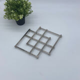 Trivet, silver metal, art deco, vintage, extendable