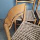 Serie 4 chairs wood and rope ep 1970/80 design