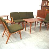 Banquette et chauffeuse "AX" de Peter Hvidt & Orla Molgaard-Nielsen pour Fritz Hansen