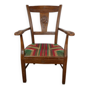 fauteuil bois et paille