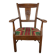 Art Deco wood and straw armchair