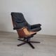 Vintage Göte Mobler 1960s swivel and reclining lounge chair