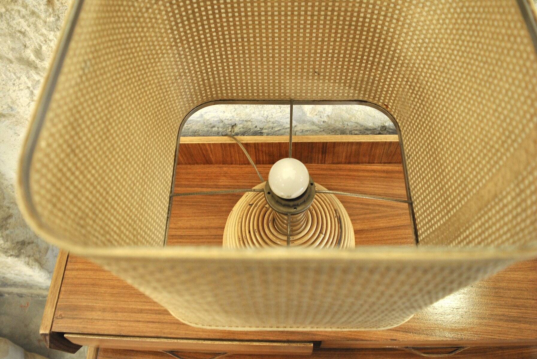 Wicker table lamp, Italy, 1960s