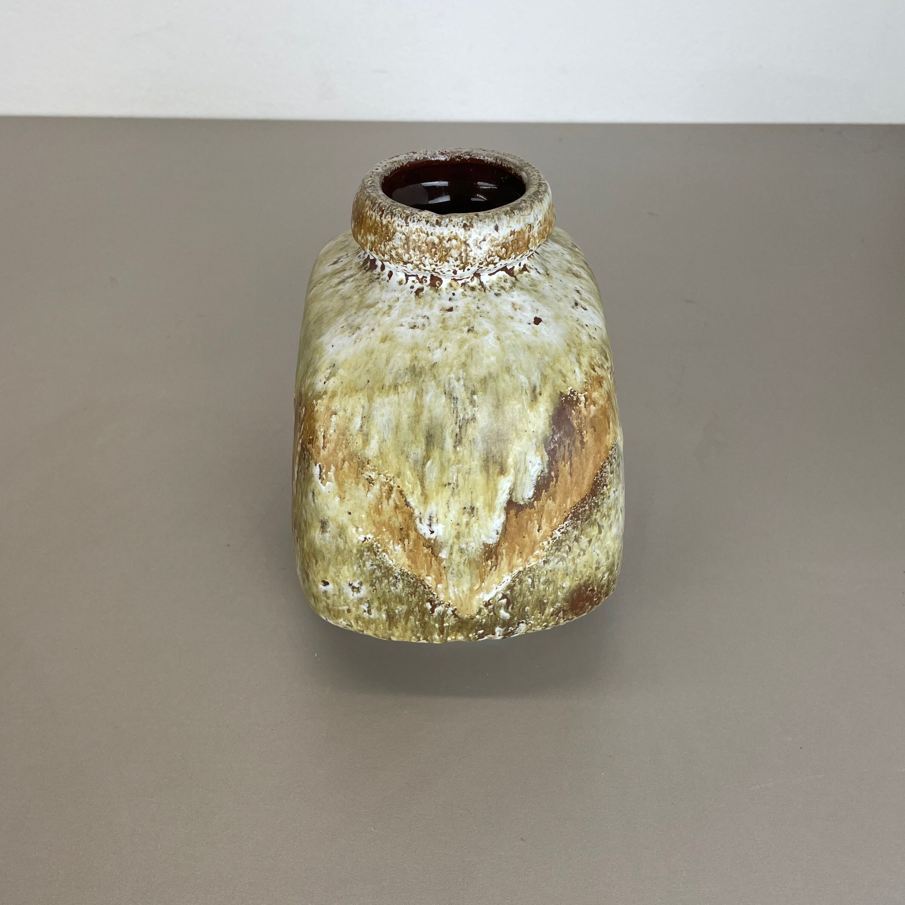 Pottery fat lava multi-color "814" vase made by ruscha, 1970s