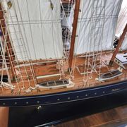 Large model of a three-masted ship, 105 cm x 100 cm x 20 cm.