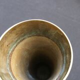 Praticality 1970 serious Golden brass vase