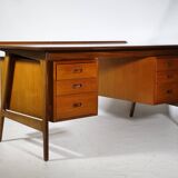 Mid-Century Design Desk in Teak by Arne Vodder & Anton Borg, 1960s