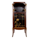 Art Nouveau display case, bronzes and carved wood on a floral theme, circa 1900